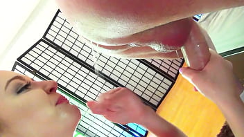 Rosegasm blonde babe eats ass & orgasms before a fat facial