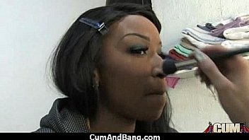 Interracial black slut hardcore group facial 9