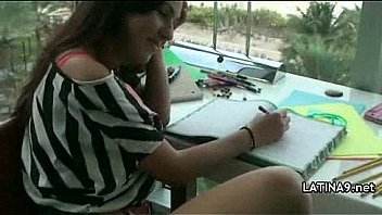 Busty teen latina hottie pov blowjob sex