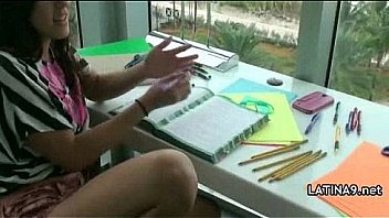 Busty teen latina hottie pov blowjob sex