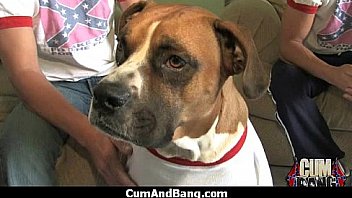 Supr hot ebony chick blows a group of white dicks 28