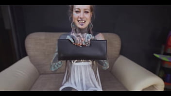 Anuskatzz stuffs her ass with a cold stainless steel dildo