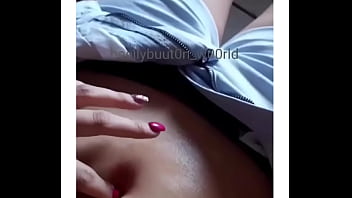 The first video playing with her belly button