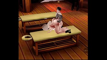 Batendo punheta enquanto como a gostosa peituda no imvu