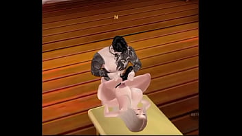 Batendo punheta enquanto como a gostosa peituda no imvu