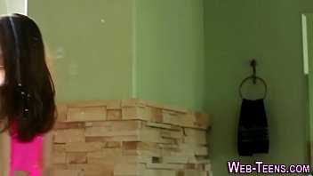 Smalltitted teen fingers