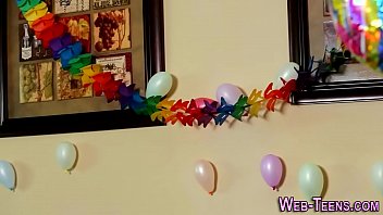 Smalltitted teen fingers