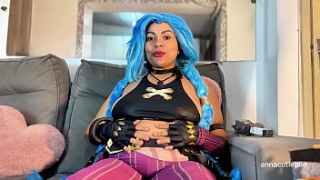 Jinx cosplay eating fetish – belly sounds burps and vore fantasy