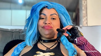 Jinx cosplay eating fetish – belly sounds burps and vore fantasy