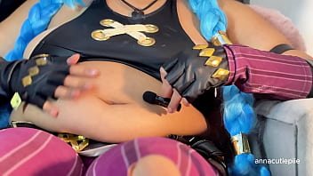 Jinx cosplay eating fetish – belly sounds burps and vore fantasy