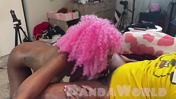 4 black girl booty spread ebony pink hair sucks her 2 bfs bbcs