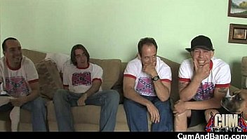 Deepthroat for group of white cocks 19