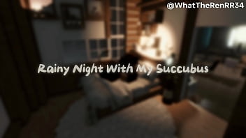 Succubus girlfriend bred in bed