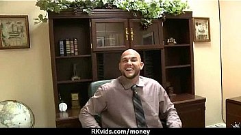 Tight teen fucks a man in front of the camera for cash 25