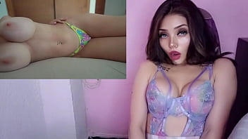 Masturbandome con una rubia chichona recibiendo un creampie cremoso