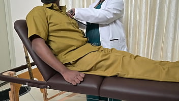 Doctor checking patient dick in clinic