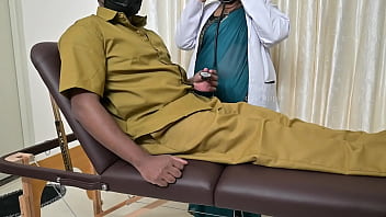 Doctor checking patient dick in clinic