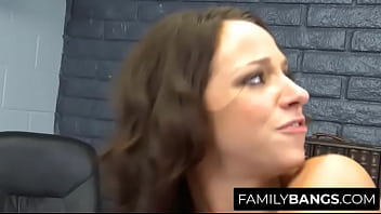 Whore teen rides stepdad in his office ⭐