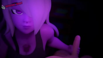 Purple shortstack strokes your cock