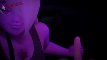 Purple shortstack strokes your cock