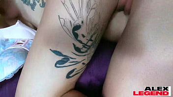 Kinky blonde isabell moon ends up filled with cum after a raw session