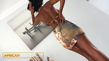 Real black amateur gets drilled rough by euro producer and swallows