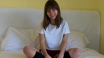 Shae celestine cute 19 yo pov blowjob and huge messy facial