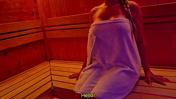 Hot sex with stranger in public sauna