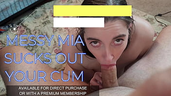 Milf gives a wet blowjob