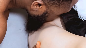 Skinny long legged babe in tan pantyhose gets blacked