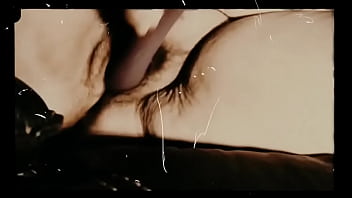 Upclose creamy pussy while watching porn