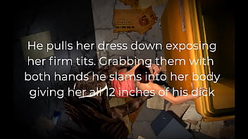 Bartender takes white girl in bar