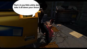 Bartender takes white girl in bar