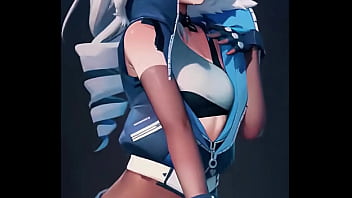 An icy genshin fighter shows off her bold style in denim and fur her silver hair glowing with cold allure beauty and danger walk hand in hand… ready to uncover her secret bio link waiting