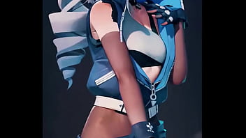 An icy genshin fighter shows off her bold style in denim and fur her silver hair glowing with cold allure beauty and danger walk hand in hand… ready to uncover her secret bio link waiting