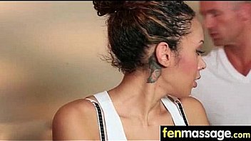 Sexy babe is massaged and fucked by her masseur 7