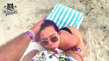 Maggiequeen facefuck and cum on tits on a desert island Maggiequeen facefuck and cum on tits on a desert island