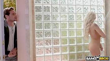 Elsa jean fucks her spying stepbro