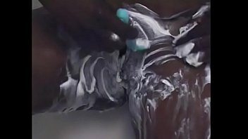 Horny dude is given a suck on penis in the bathroom by hot ebony lips