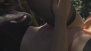 2b gets her pussy fucked in nature she moans in pleasure