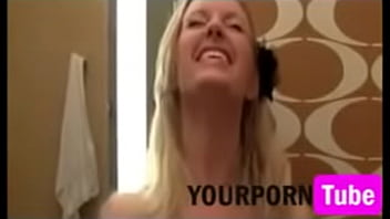 Amateur blonde gets a sticky creampie in the bathroom p 4