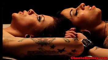 Tied up lesbian bondage babes punished