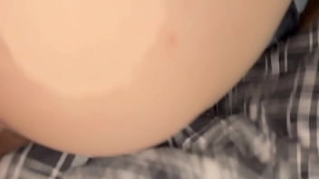 Snuck in and caught her bent over – bubble butt begged for more