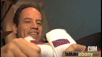 Big tit ebony does a blow bang 20