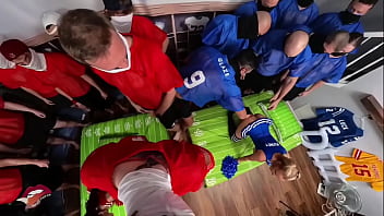 Football team vs cheerleader gangbang full bts