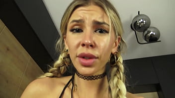 Enjoy how this dirty deganrate blond ultraslut suck the tentakel penis with pleasure before she ride herself to ograsm on him