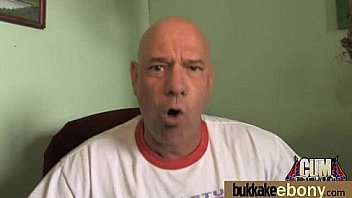 First time ebony with a group of white dicks 13