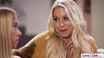 Big boobs stepmom katie morgan cant believe what she hears when her petite latina stepdaughter khloe kapri confesses her crush and lets her lick her