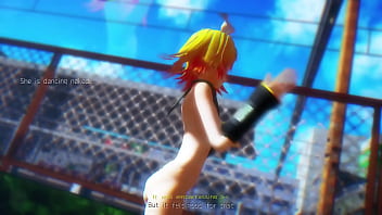 Blonde girl dancing on street mmd by chick
