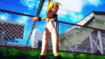 Blonde girl dancing on street mmd by chick